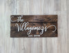 Elegant Last Name Sign