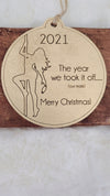 Funny Covid Ornament - The Year We Took it Off