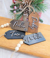 3D Wooden Stocking Tags