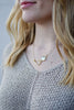 Fish Hook Necklace with Mermaid Scale Gem
