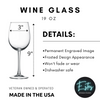 Last Name Wine Glass