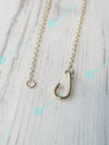 Tiny Fish Hook Necklace