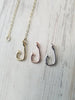 Tiny Fish Hook Necklace