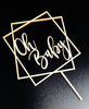 Geometric Oh Baby Cake Topper