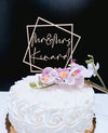 Mr & Mrs Geometric Cake Topper