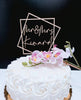 Mr & Mrs Geometric Cake Topper