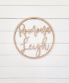 Round Custom Name Sign