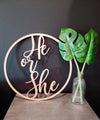 He or She Baby Shower Sign