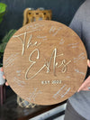 Round Wedding Guest Signature Sign