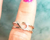 14kt Gold Adjustable Hook Ring