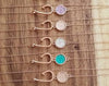 Fish Hook Necklace with Mermaid Scale Gem