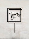 Twenty One Cake Topper